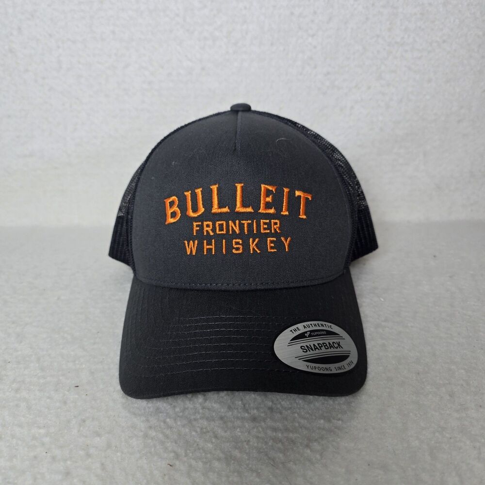 Bulleit Frontier Whiskey Snapback Trucker Hat Black One Size 6 Panel